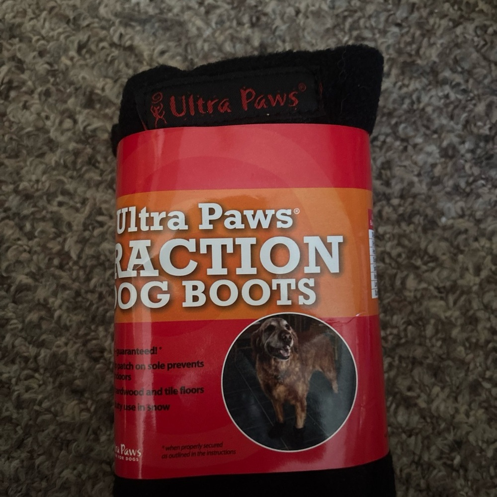 Black Traction Dog Boots xl